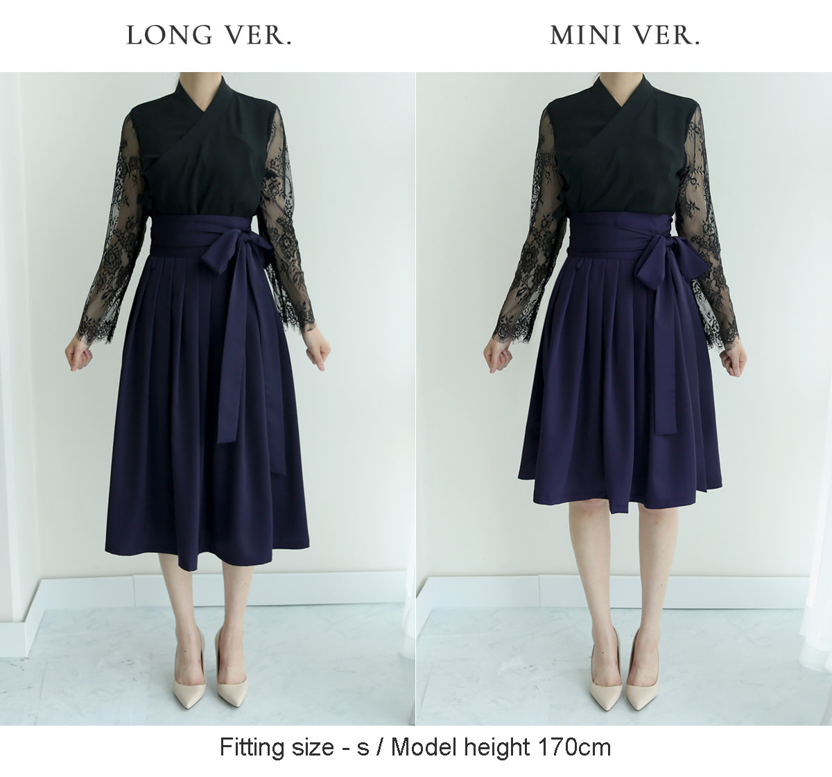 Basic Demure Modern Hanbok Wrap Skirt