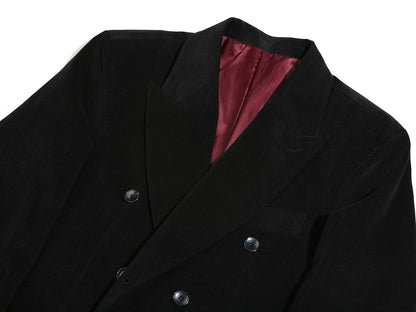 Black Corduroy Double Suit Jacket