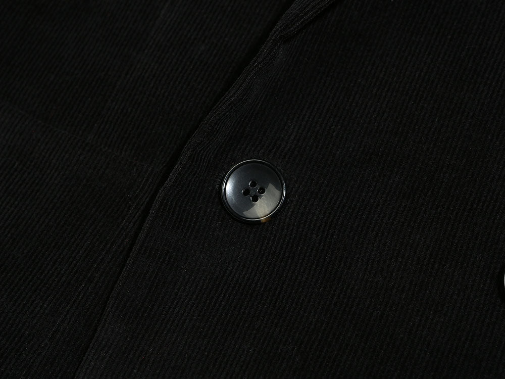 Black Corduroy Double Suit Jacket