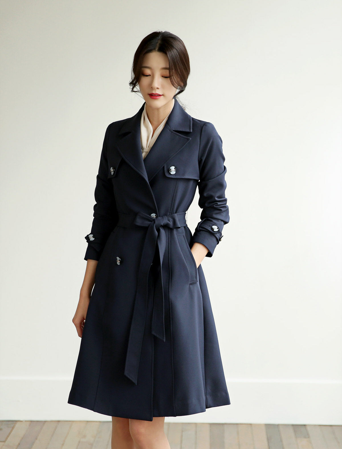 Women Classic Trench Coat / Korean Style Trench Jacket for Women / Plus Size Jacket