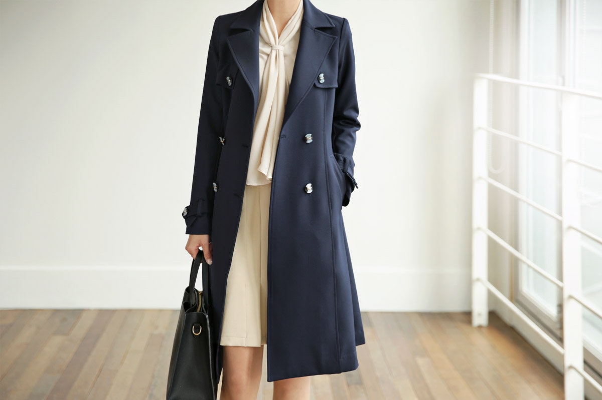 Women Classic Trench Coat / Korean Style Trench Jacket for Women / Plus Size Jacket