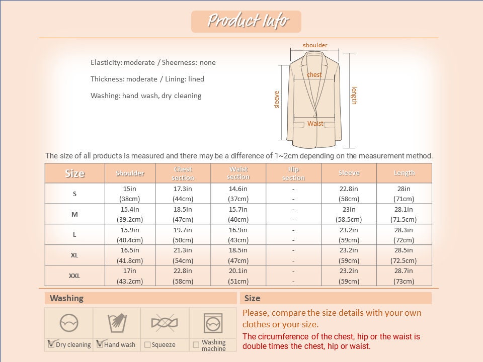 Women Basic Black Blazer / Korean Style Tailored Jacket for Women / One Button Jacket / Plus Size Jacket