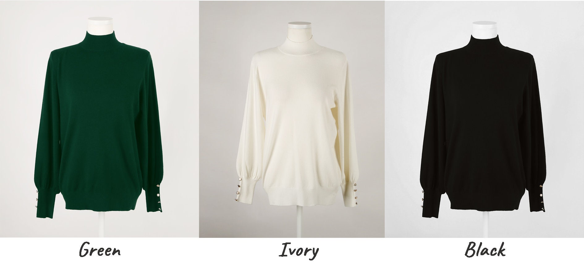 Long Sleeve Knit Top / Korean Style Women Clothes / Office Look Top / Everyday Basic Soft Knit Top