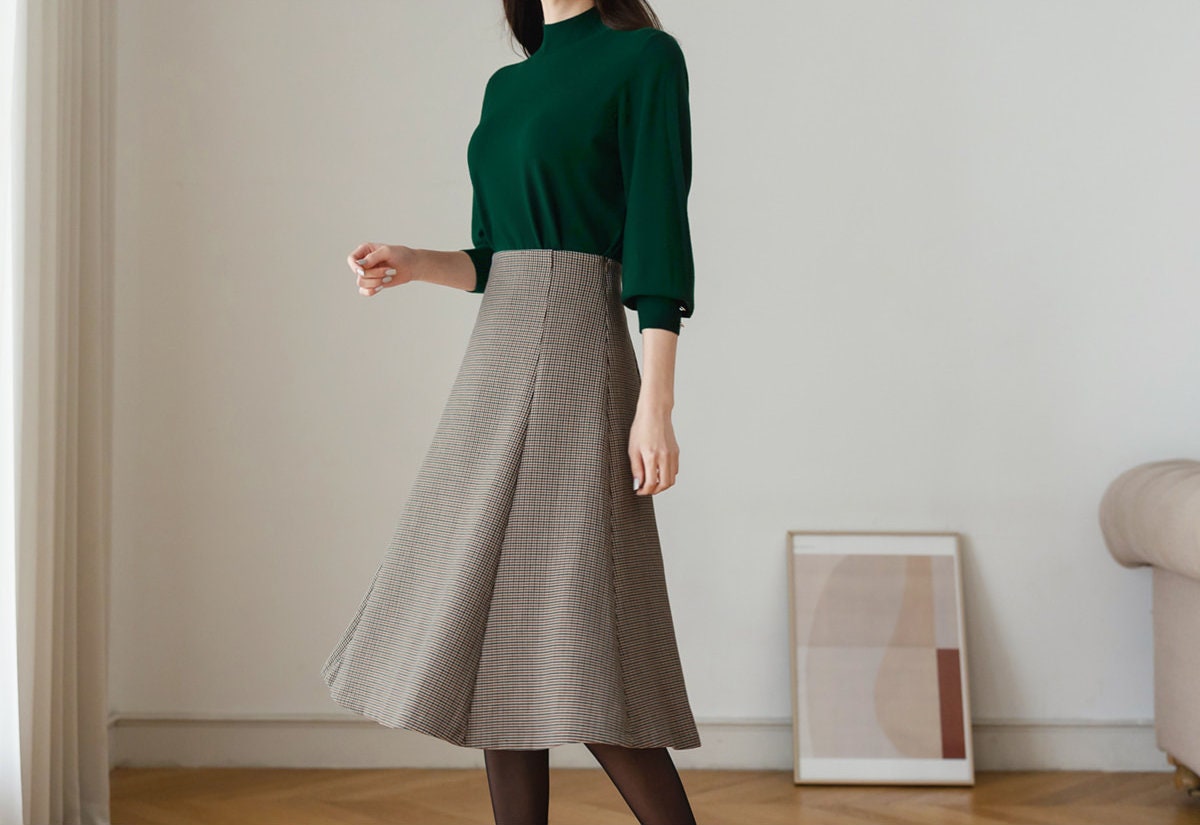 Long Sleeve Knit Top / Korean Style Women Clothes / Office Look Top / Everyday Basic Soft Knit Top