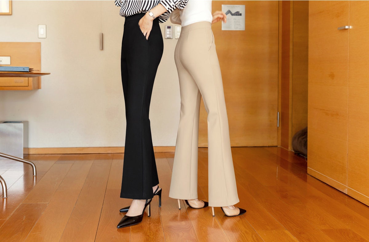 Basic Bootcut Pants for Women / Korean Style Pants, Comfortable Casual Office School Pants for F/W