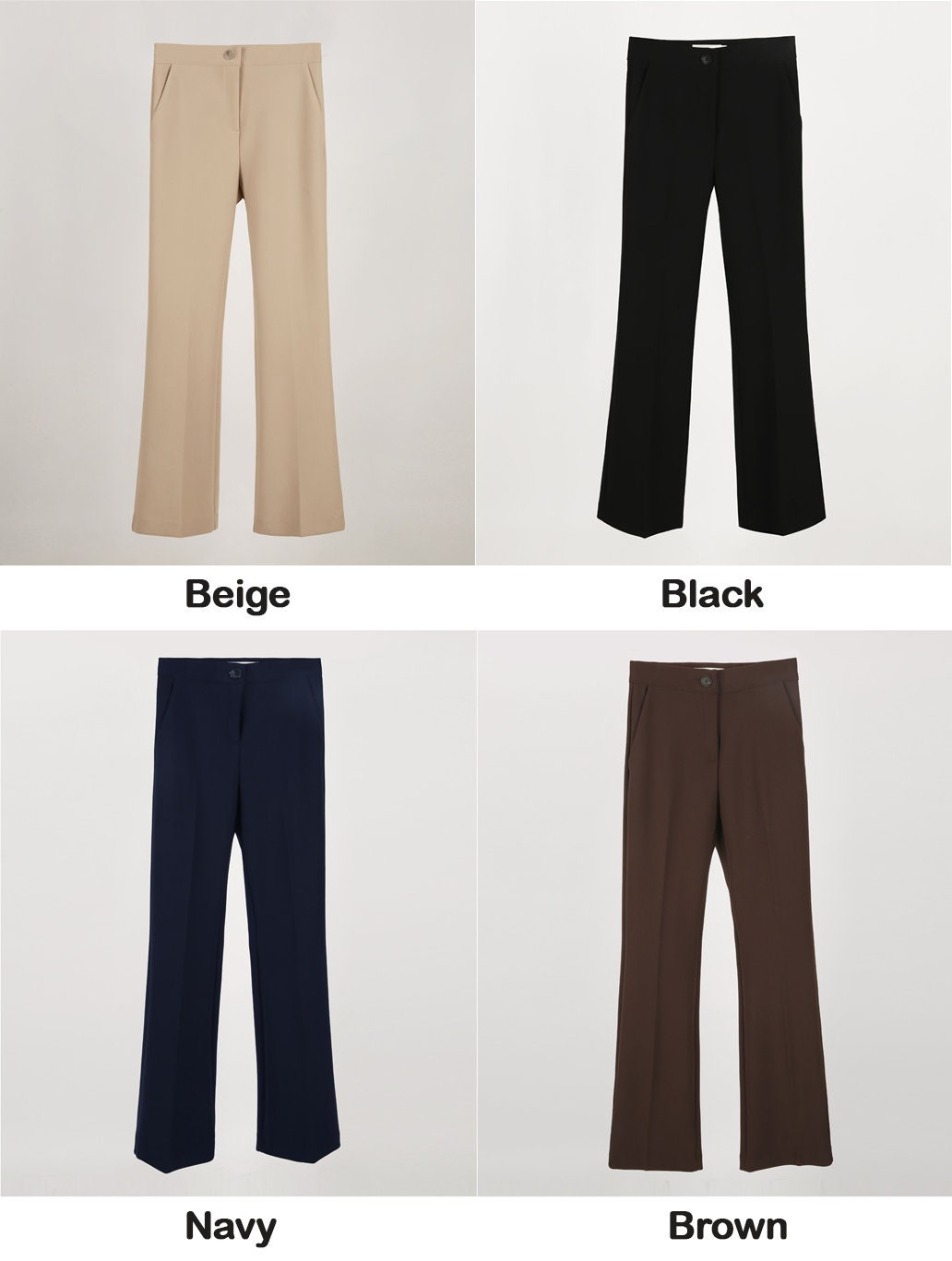 Basic Bootcut Pants for Women / Korean Style Pants, Comfortable Casual Office School Pants for F/W