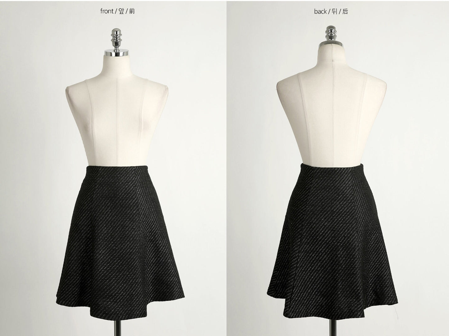 Elegant Feminin Mini Skirt / Korean Style Office Look Skirt / Daily Winter Mini Skirt