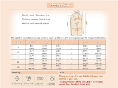 Classic Elegant Soft Jacket / Korean Style Long Sleeve Jacket / Korean Style Classic Femine Jacket Black