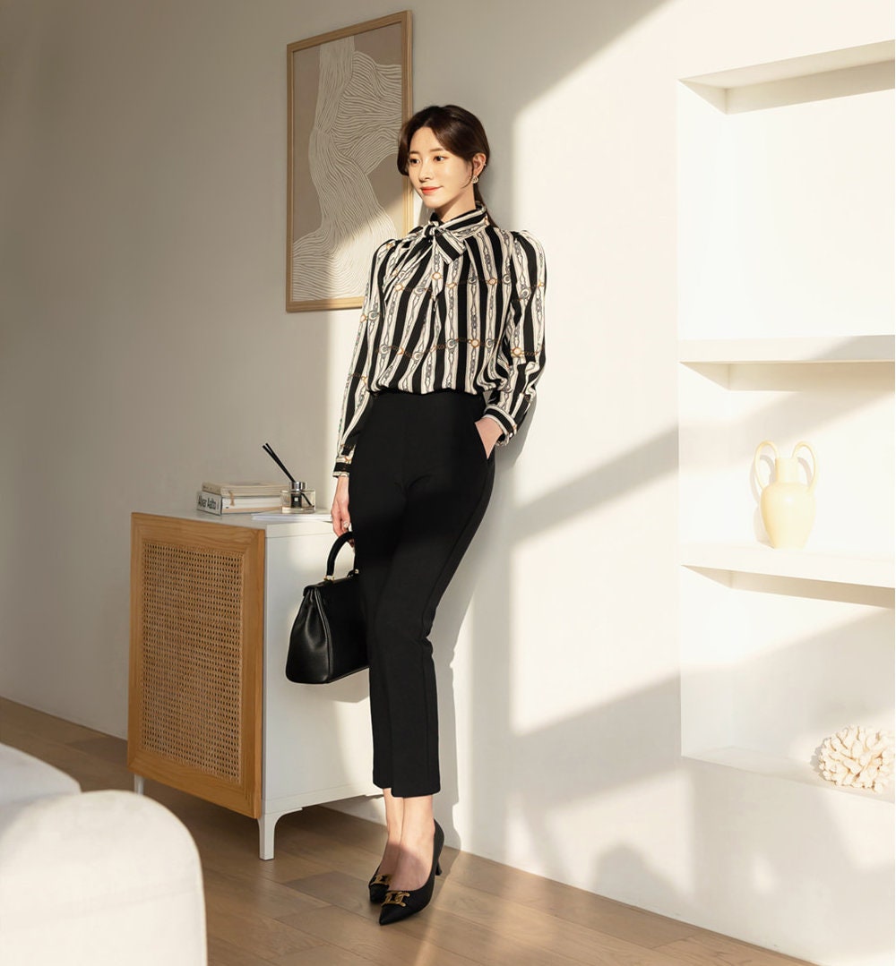 Basic Spandex Pants for Women / Korean Style Pants / Comfortable Casual Office School Pants