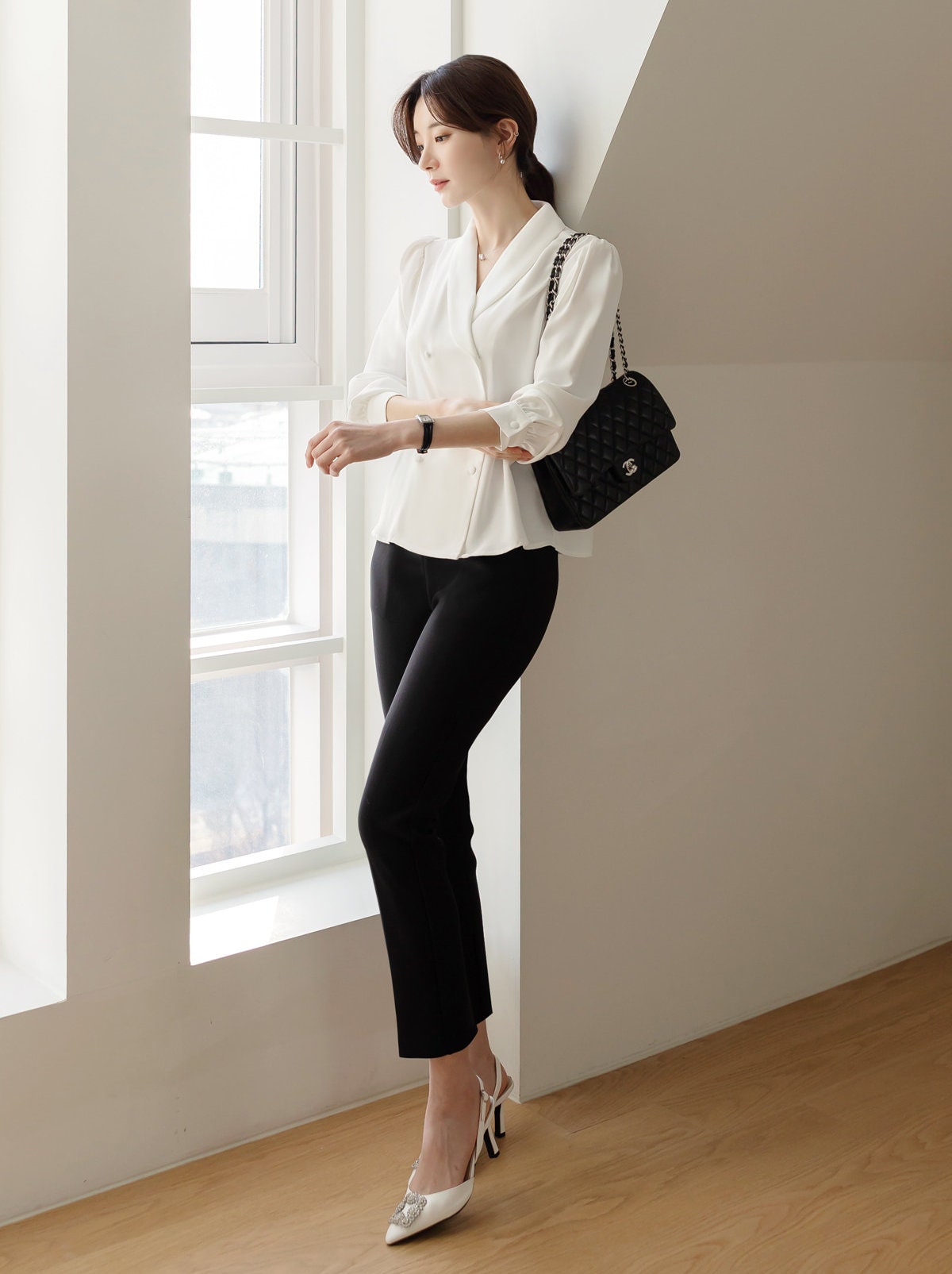 Basic Spandex Pants for Women / Korean Style Pants / Comfortable Casual Office School Pants