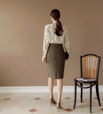 Korean Style High Waist Mermaid Midi Skirt / Elegant Feminin Office Look Skirt / Pencil Skirt / Plus Size Skirt