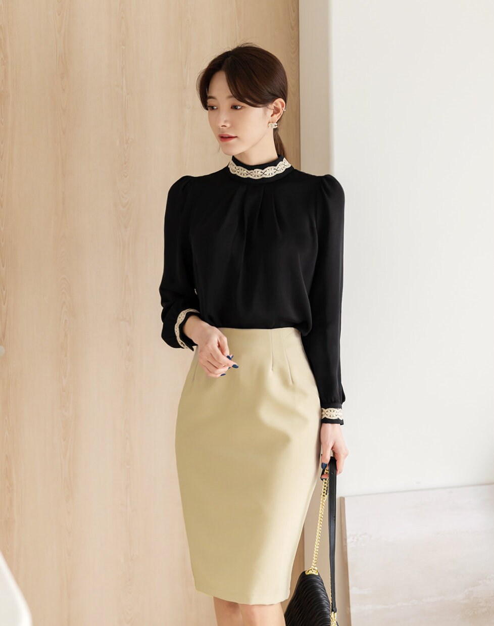 Korean Style High Waist Mermaid Midi Skirt / Elegant Feminin Office Look Skirt / Pencil Skirt / Plus Size Skirt