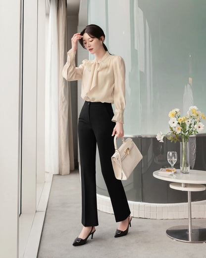 Basic Bootcut Pants for Women / Korean Style Pants, Comfortable Casual Office School Pants for S/S