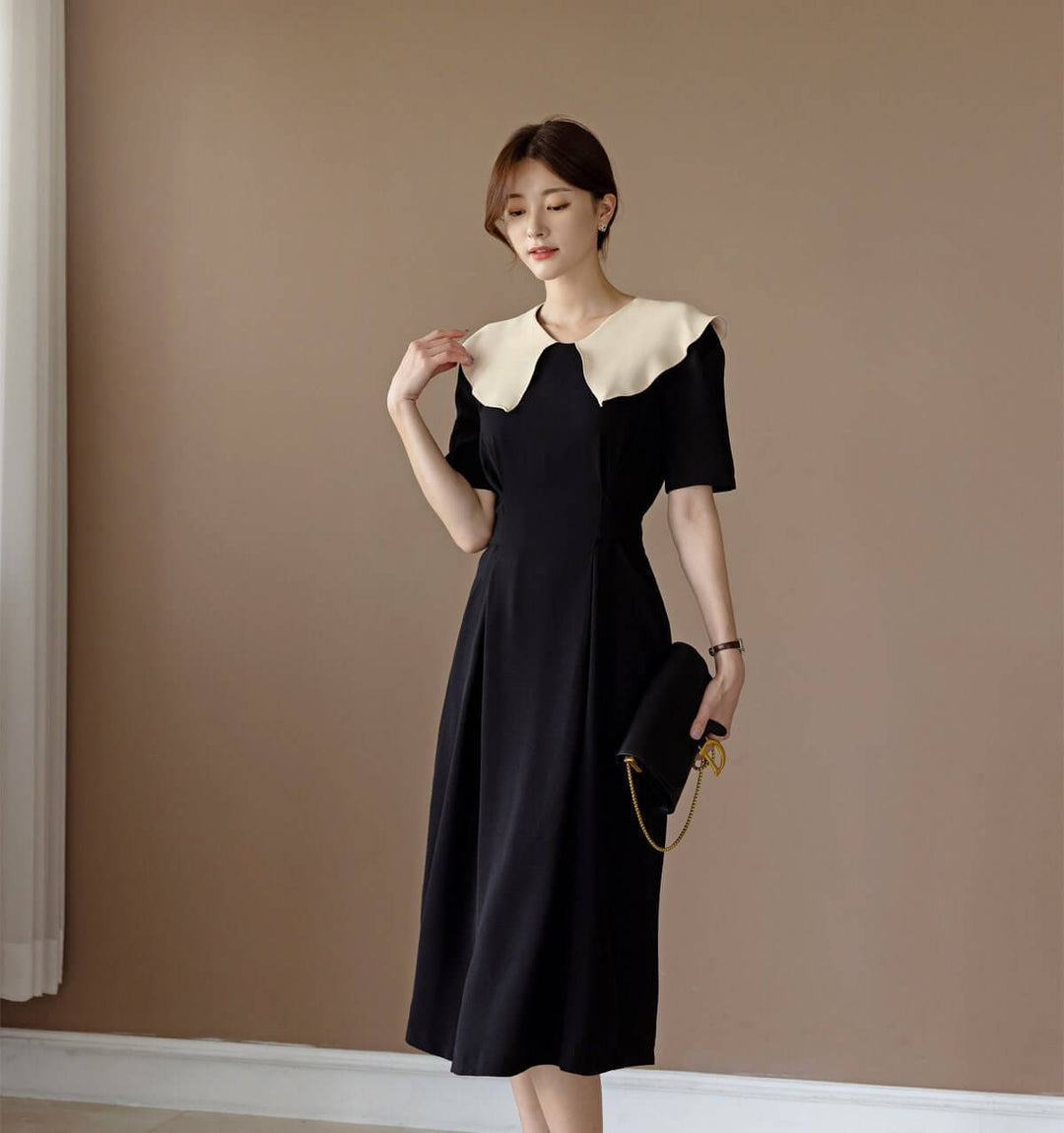 Feminine Elegant Dress with Waist Strap – STUDIO731
