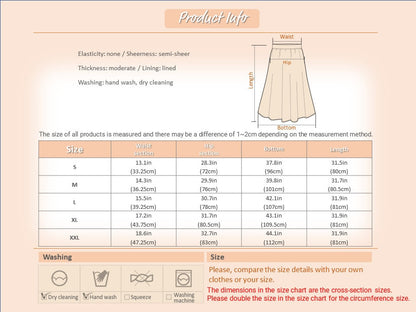 Elegant Feminine See-Through Flare Skirt / Korean Style Party Dress Skirt / Daily Dressy Midi Skirt