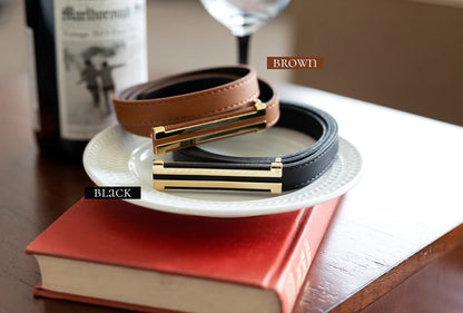 Elegant Feminine Gold Line Belt / Korean Style Elastic Belt / Luxury wear Elegant Belt