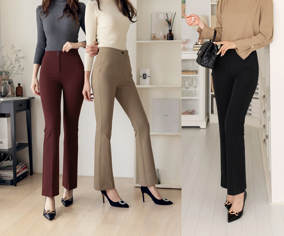 Basic Slimfit Spandex Pants for Women / Korean Style Pants / Comfortable Casual Office School Pants for Spring, Fall