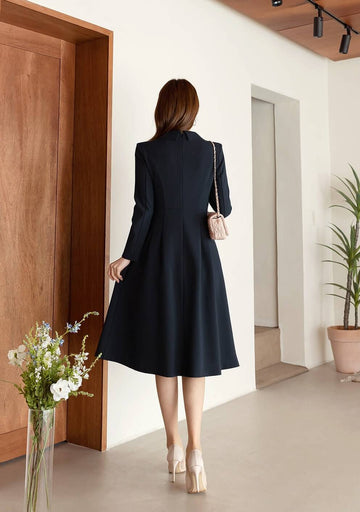 Cropped Jacket Layered Flare Dress