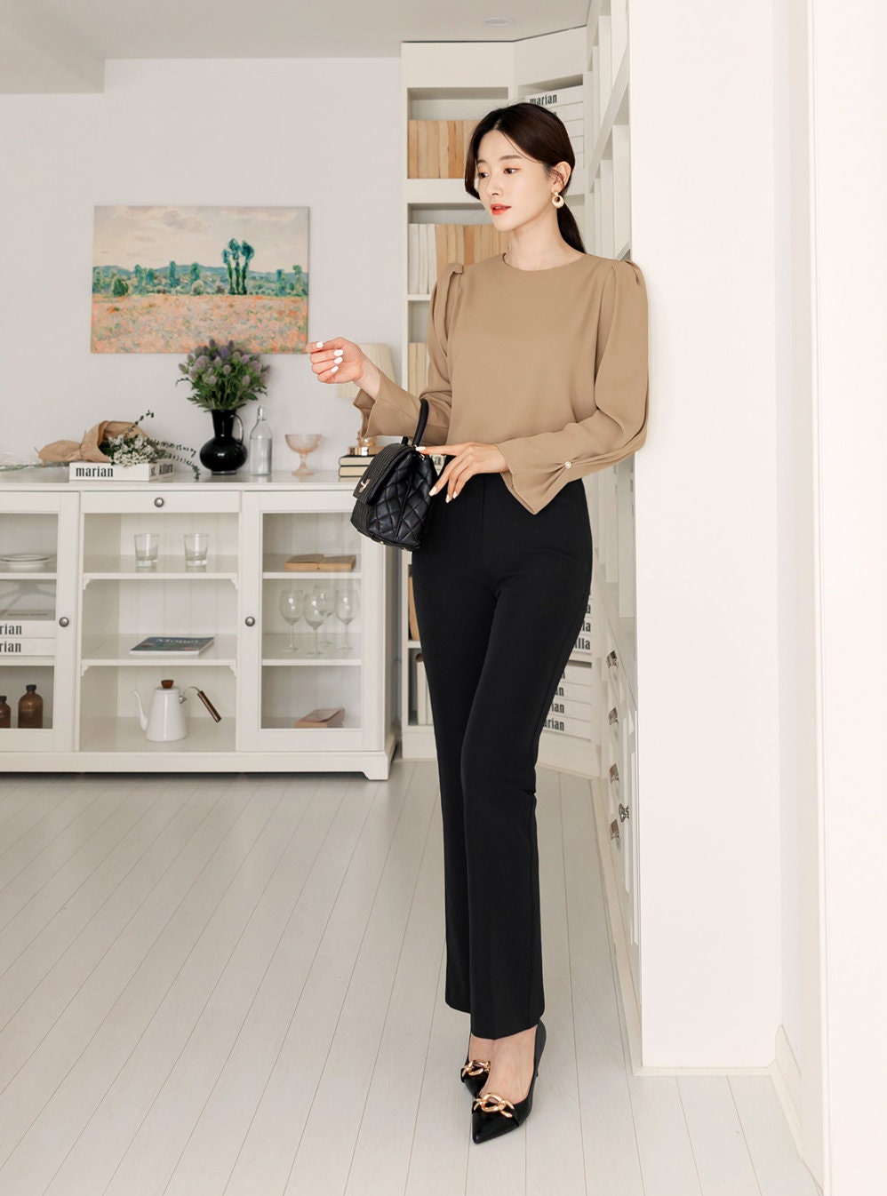 Basic Slimfit Spandex Pants for Women / Korean Style Pants / Comfortable Casual Office School Pants for Spring, Fall