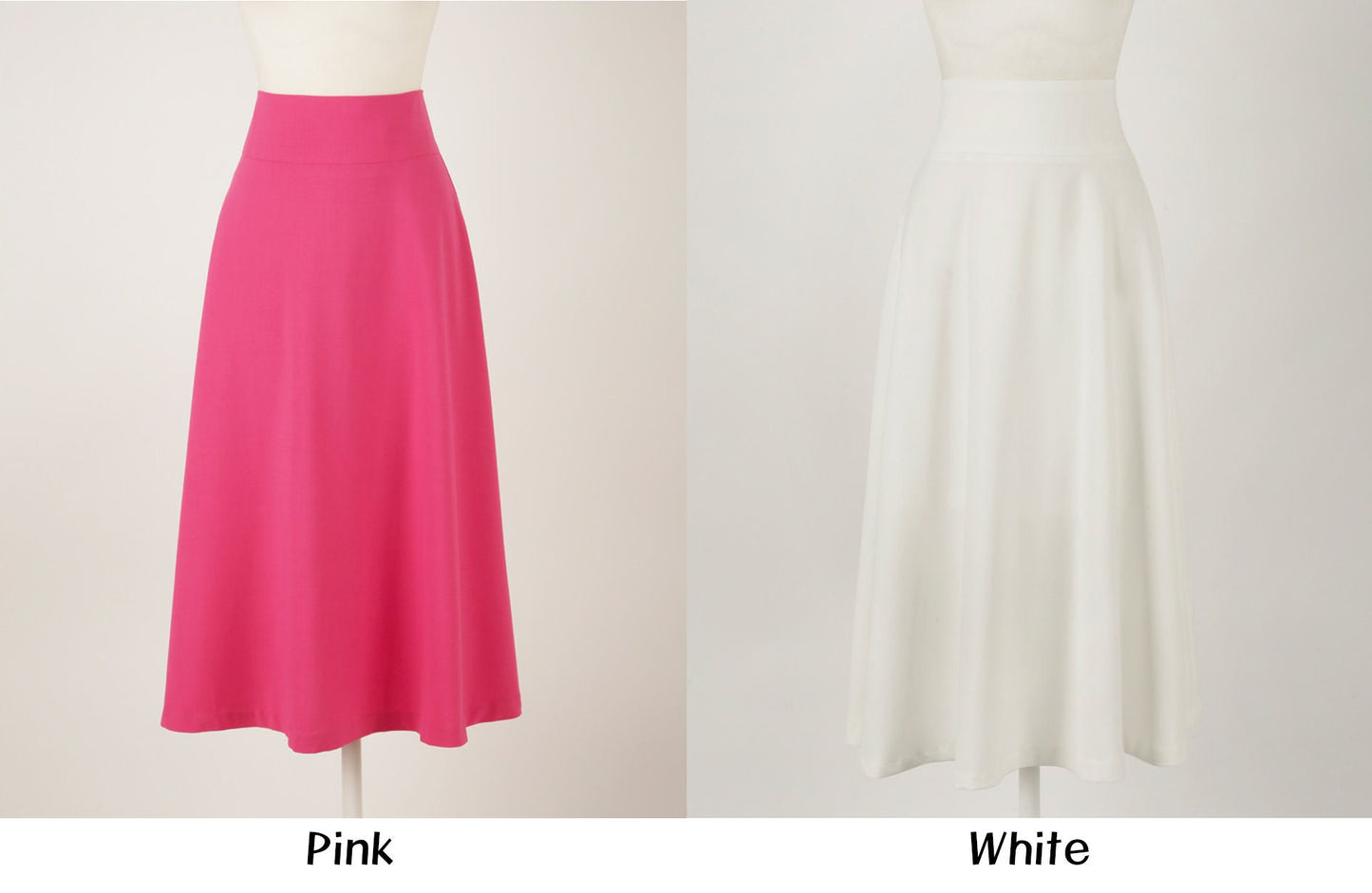 Classic Feminin Flare Skirt / Korean Style Party Dress Skirt / Daily Dressy Midi Skirt / Elegant Simple Flare Skirt