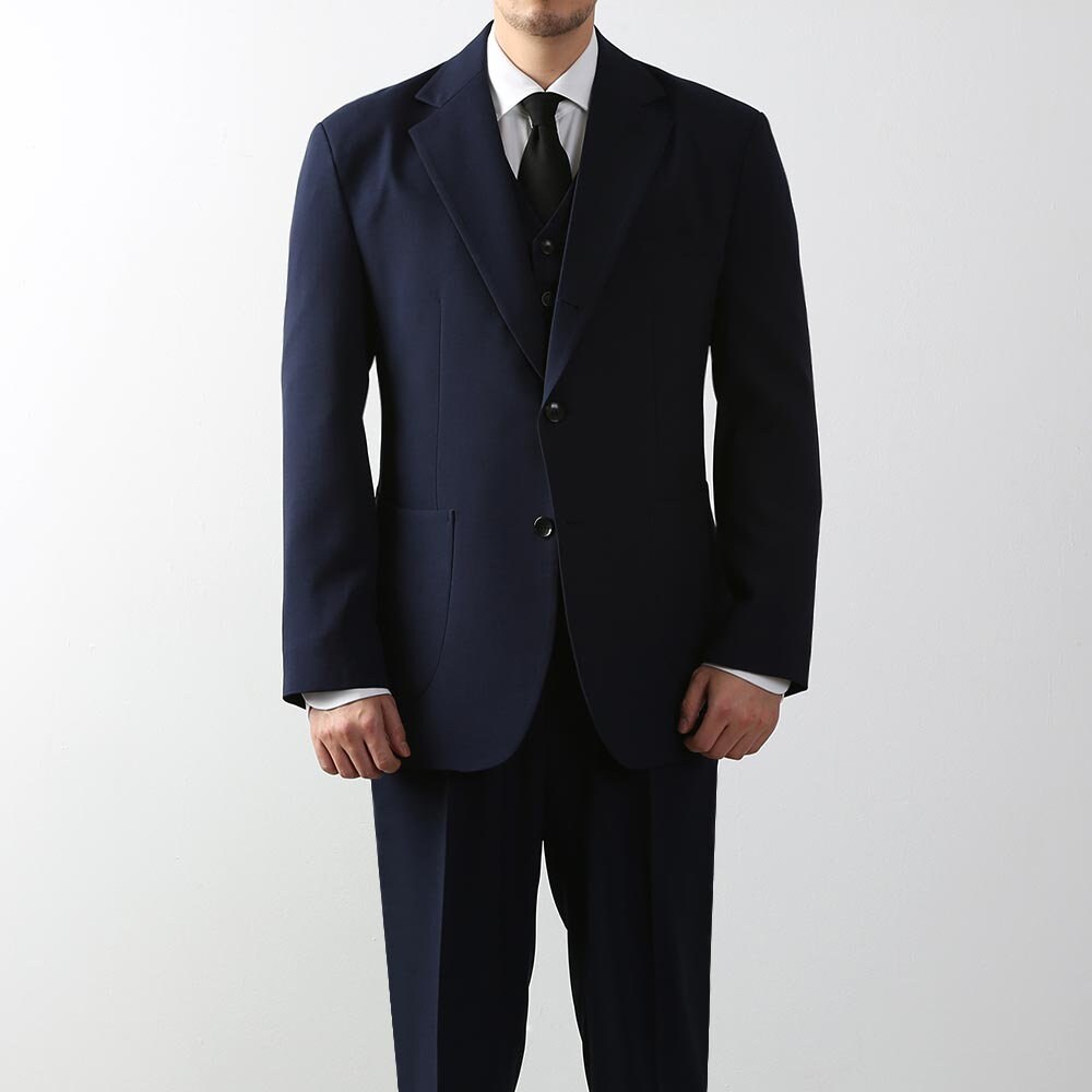 Classic Fit Men's Basic Single Suit Jacket in Navy Color / Single Breasted Jacket