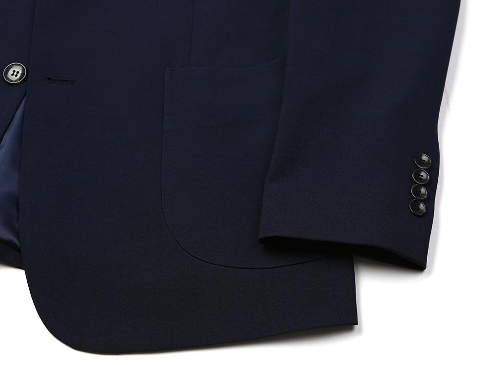 Classic Fit Men's Basic Single Suit Jacket in Navy Color / Single Breasted Jacket