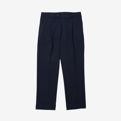 Classic Fit Men's Basic Suit Pants in Navy Color / Dress Pleat Trousers