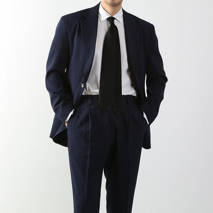 Classic Fit Men's Basic Single Suit Jacket in Navy Color / Single Breasted Jacket