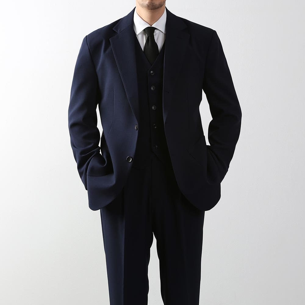 Classic Fit Men's Basic Single Suit Jacket in Navy Color / Single Breasted Jacket