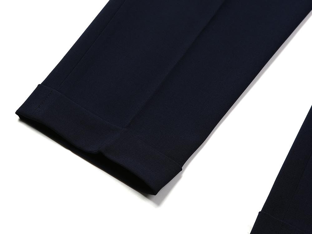 Classic Fit Men's Basic Suit Pants in Navy Color / Dress Pleat Trousers