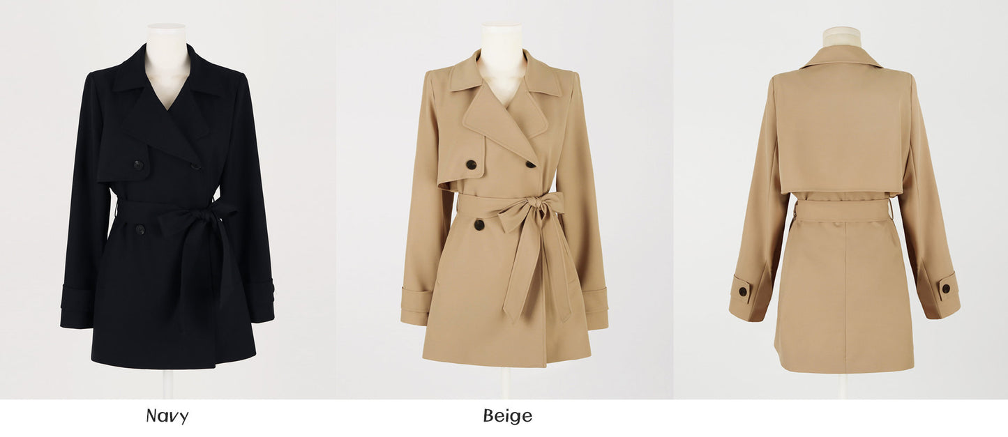 Women Classic Trench Jacket/ Korean Style Trench Jacket for Women / Spring Fall Trench Short Coat Jacket