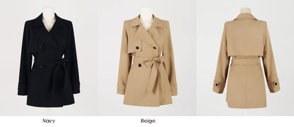 Women Classic Trench Jacket/ Korean Style Trench Jacket for Women / Spring Fall Trench Short Coat Jacket