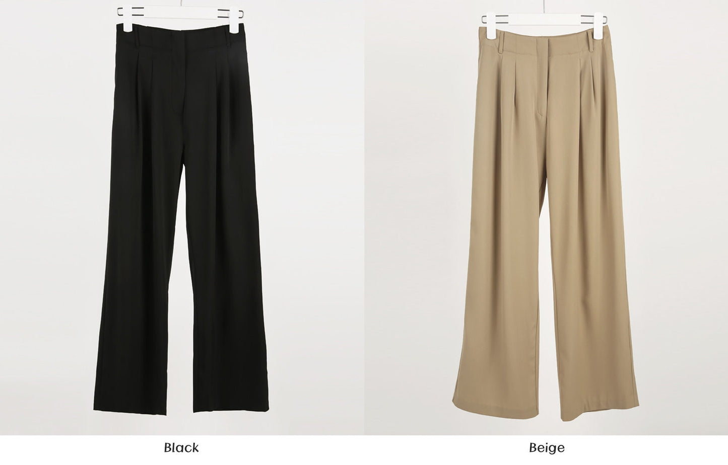 Comfortable Elegant Wide Slacks Pants for Women / Korean Style Women Pintuck Wide Slacks / Comfortable Casual Office School Pants