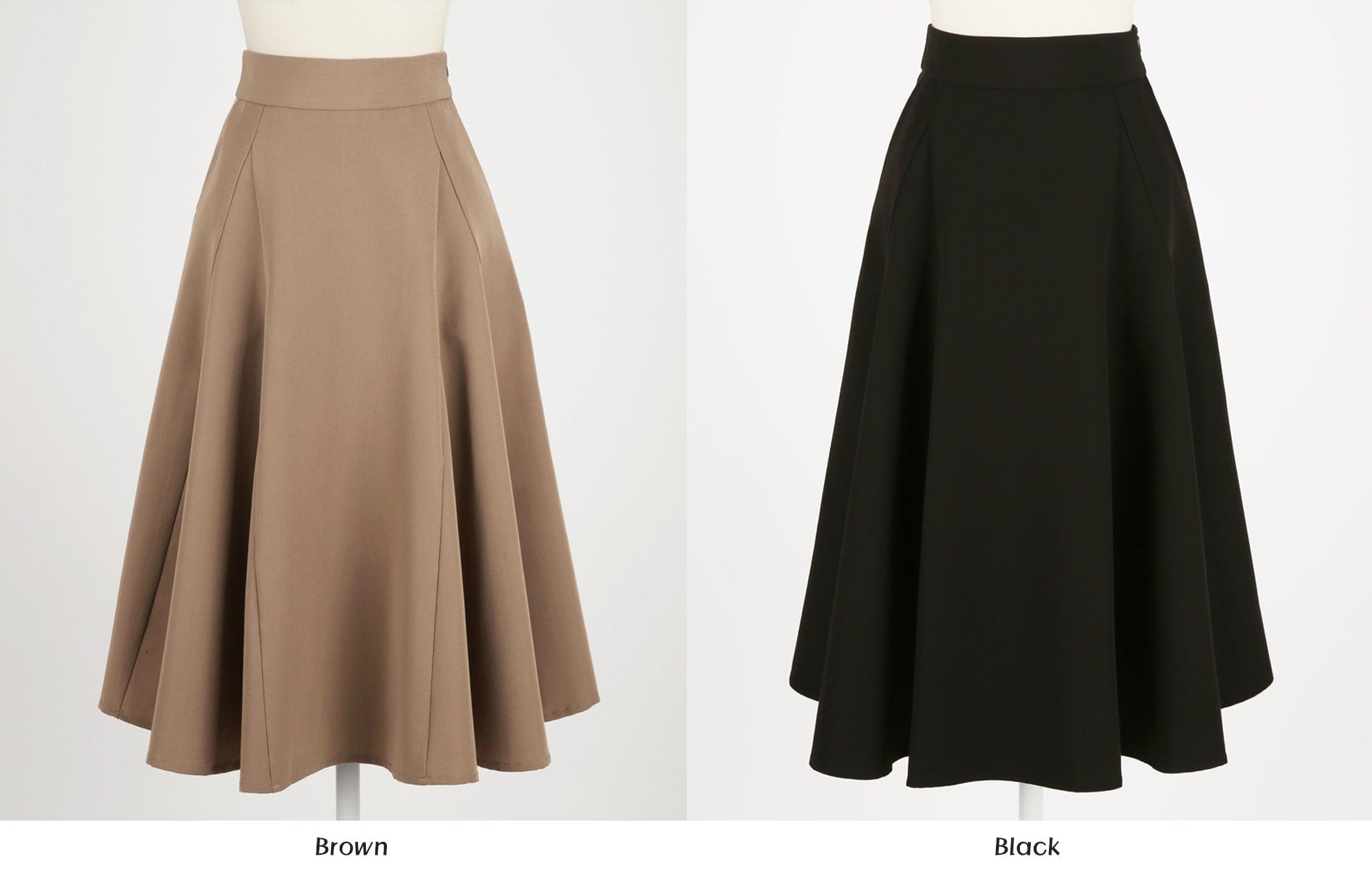 Elegant Feminin Flare Skirt / Korean Style Party Dress Skirt / Spring Fall Daily Dressy Midi Skirt / Clasic Simple Flare Skirt