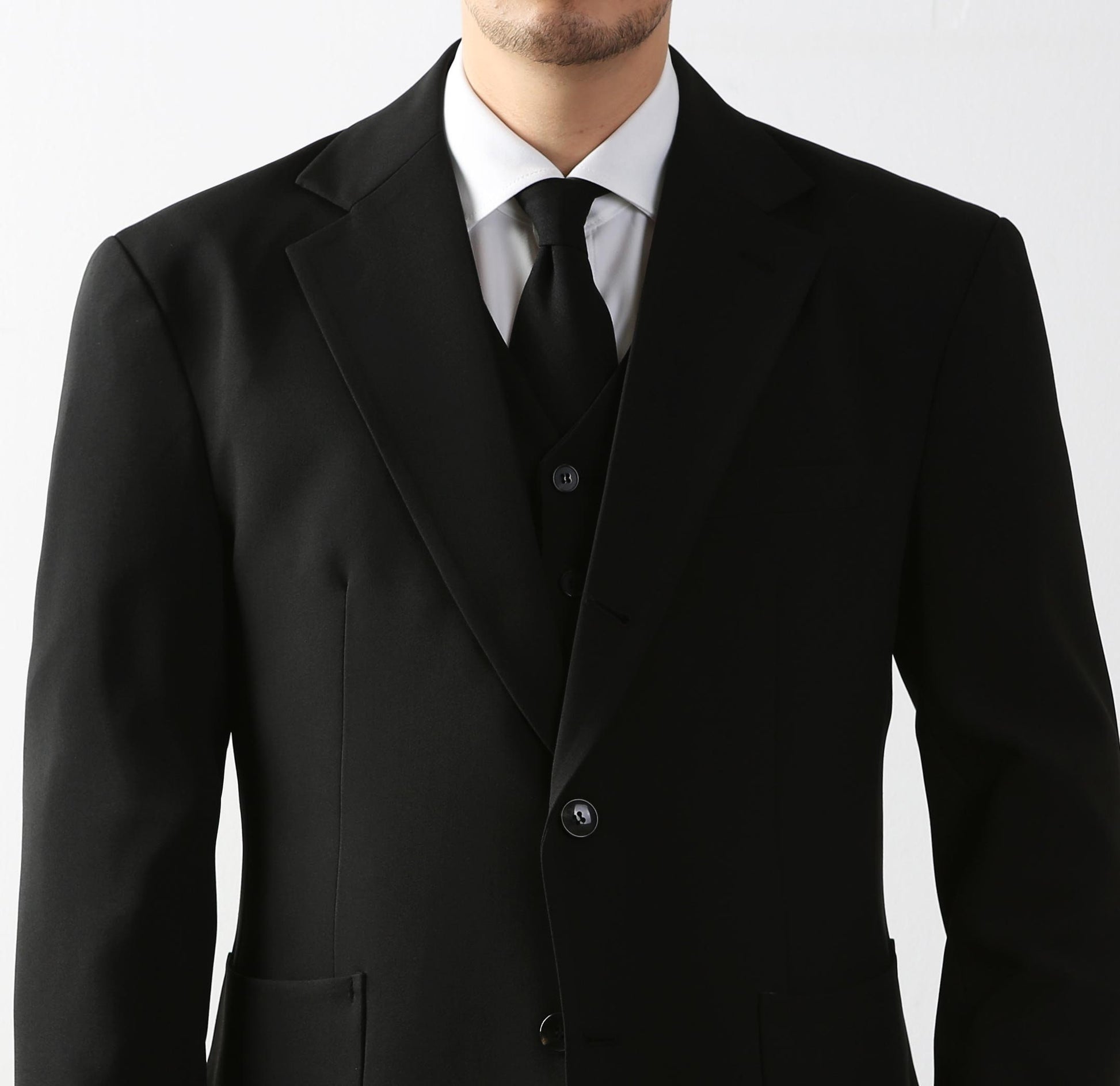 Classic Fit Men's Basic Single Suit Jacket in Black Color / Single Breasted Jacket