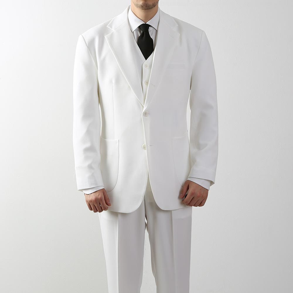 Classic Fit Men's Basic Single Suit Jacket in Ivory Color / Single Breasted Jacket