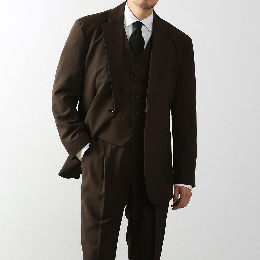 Classic Fit Men's Basic Suit Pants in Brown Color / Dress Pleat Trousers