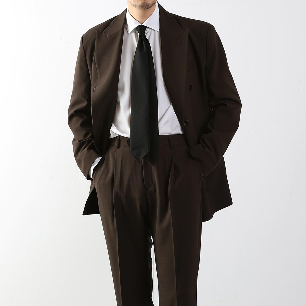 Classic Fit Men's Basic Suit Pants in Brown Color / Dress Pleat Trousers