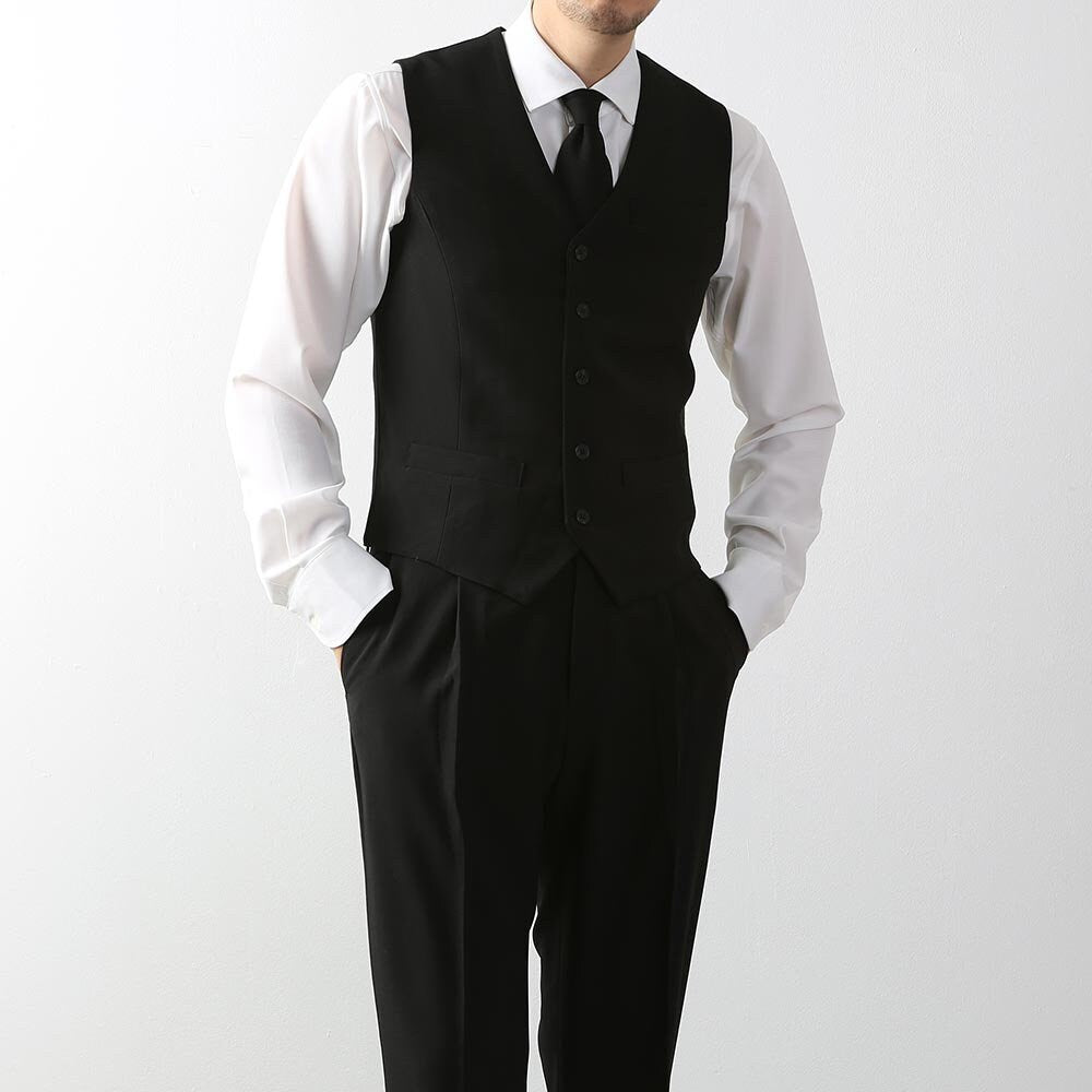 Classic Fit Men's Basic Suit Pants in Black Color / Dress Pleat Trousers