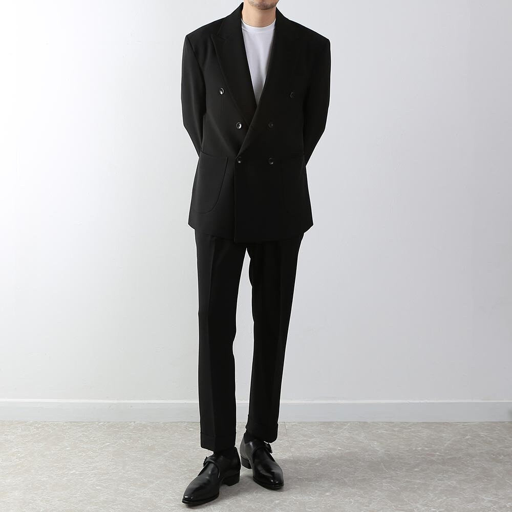 Classic Fit Men's Basic Suit Pants in Black Color / Dress Pleat Trousers