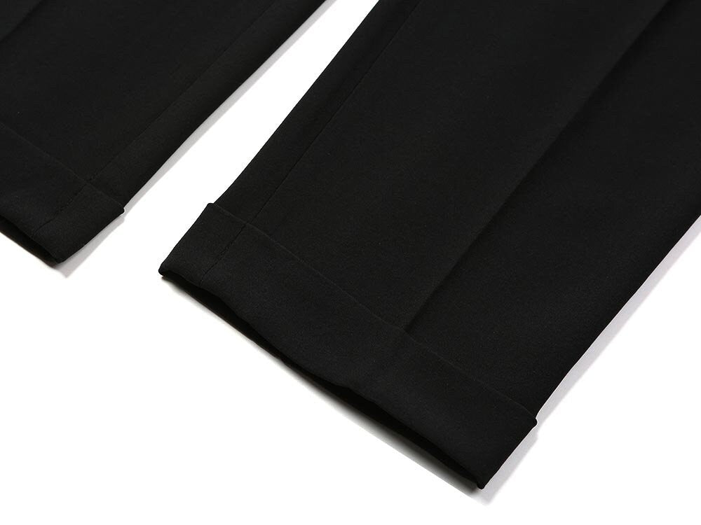 Classic Fit Men's Basic Suit Pants in Black Color / Dress Pleat Trousers