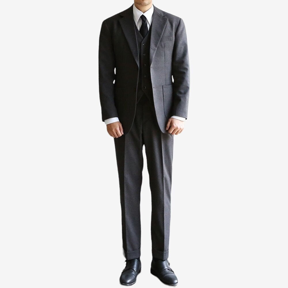 Classic Fit Men's Basic Wool Blend Suit Pants in Gray Color / Dress Pleat Trousers for Fall Winter