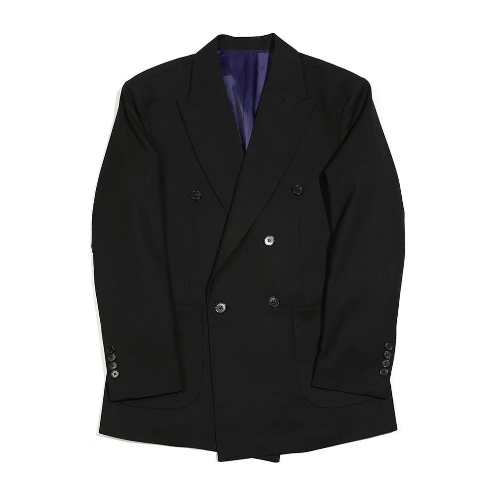 Basic Men's Double Breasted Suit Jacket in Black Color / Double Breasted Blazer Jacket