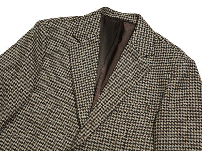 Classic Charismatic Men's Wool Blend Single Sports Jacket / 3roll 2button Tailored Blazer Single Breasted Houndstooth Jacket