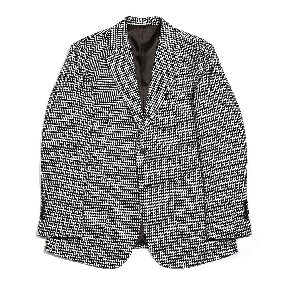 Classic Men's Wool Blend Single Sports Jacket / 3roll 2button Tailored Blazer Single Breasted Houndstooth Jacket