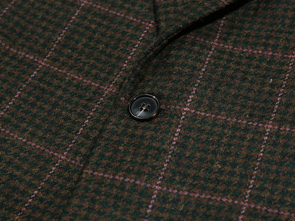 Classic Men's Wool Blend Tweed Single Suit Jacket in Khaki Color / 3roll 2button Tailored Blazer Single Breasted