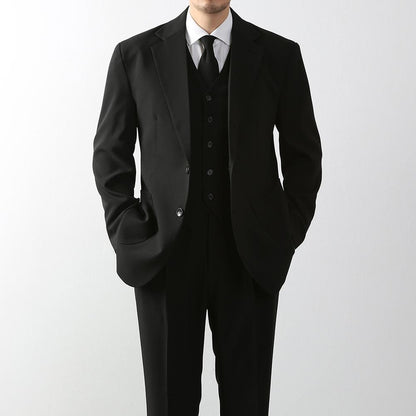 Classic Fit Men's Basic Single Suit Jacket in Black Color / Single Breasted Jacket