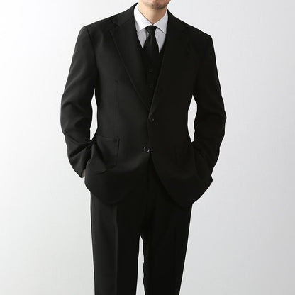 Classic Fit Men's Basic Single Suit Jacket in Black Color / Single Breasted Jacket