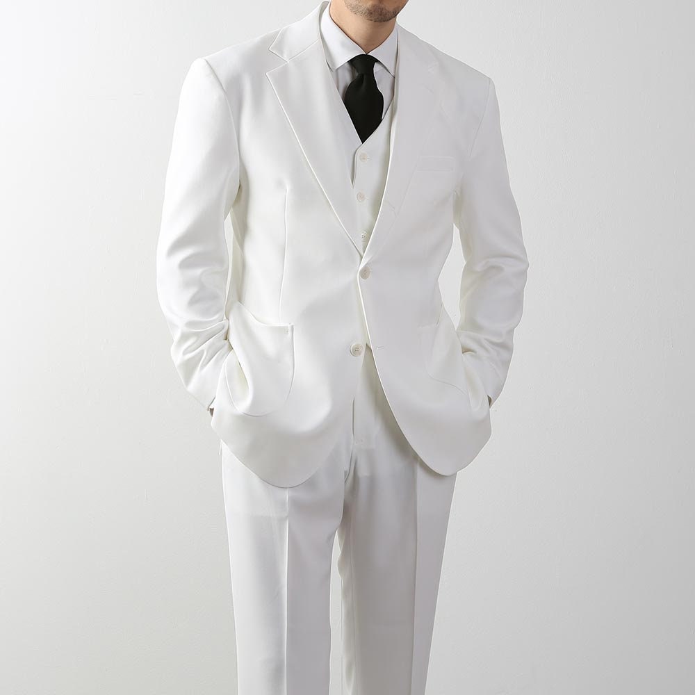 Classic Fit Men's Basic Single Suit Jacket in Ivory Color / Single Breasted Jacket