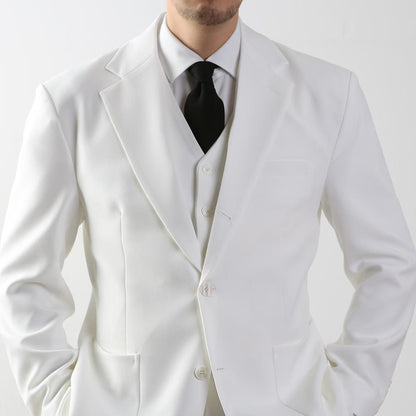 Classic Fit Men's Basic Single Suit Jacket in Ivory Color / Single Breasted Jacket